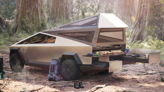 The Tesla Cybertruck's Tent Is The Best Car Tent Since The 2001 Pontiac Aztek